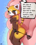  absurd_res aggressive_retsuko breasts clothing domestic_pig duo embarrassed featureless_crotch female forced forced_undressing hi_res imminent_rape imminent_sex invalid_color invalid_tag jarnqk male male/female mammal nude panties procyonid raccoon retsuko sanrio suid suina sus_(pig) ton underwear undressing 