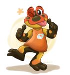  2019 amphibian animal_crossing anthro by-nc-nd creative_commons digital_media_(artwork) drift_(animal_crossing) frog hi_res male mammal nintendo orlandofox poison_dart_frog solo spots spotted_skin video_games 