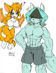  abs akatsukishiranui-fox anthro biceps big_biceps big_breasts big_pecs blue_fur breasts canid canine canis chest_tuft chiropteran clothed clothing curvaceous dust:_an_elysian_tail dust_(character) eyelashes female fidget fur grey_hair hair half-closed_eyes hat headgear headwear hi_res looking_at_another male mammal membrane_(anatomy) membranous_wings multicolored_fur muscular muscular_male navel nimbat nude open_mouth orange_fur orange_hair pecs seductive simple_background size_difference topless tuft two_tone_fur underwear video_games white_background white_fur wide_hips wings wolf 