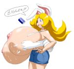  animal_humanoid beverage big_breasts bodily_fluids breast_expansion breasts brittany clothing dialogue female hi_res huge_breasts humanoid lagomorph lagomorph_humanoid leporid_humanoid mammal mammal_humanoid nipples rabbit_humanoid speeds sweat torn_clothing 