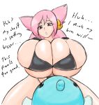  ana_(speeds) animal_humanoid big_breasts breasts cat_humanoid cleavage clothed clothing dialogue felid felid_humanoid feline feline_humanoid female huge_breasts humanoid mammal mammal_humanoid panties speeds underwear 