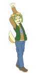  2019 benji_(twin_dragons) canid canine canis clothed clothing domestic_dog dragonkai fully_clothed hi_res mammal pose simple_background thenekoboi topwear twin_dragons_(webcomic) vest 