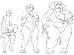  2018 anthro big_breasts bite biting_lip breast_growth breasts bulge camel_toe elephant elephantid female flaccid gender_transformation growth hair hand_on_breast huge_breasts human human_to_anthro lips male mammal monochrome mtf_transformation navel nipples penis proboscidean prurientpie pubes self_bite sequence short_hair simple_background slightly_chubby smile solo species_transformation standing suit_transformation transformation weight_gain white_background 