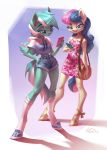  2019 absurd_res amber_eyes blue_eyes bonbon_(mlp) bottomwear cellphone clothing dress duo equid equine female friendship_is_magic hand_on_hip hi_res holivi hoodie horn horse lyra_heartstrings_(mlp) mammal my_little_pony navel phone pony pose purse short_shorts shorts smartphone standing topwear unicorn 