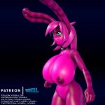  1:1 3d_(artwork) android animated areola big_breasts breast_expansion breasts digital_media_(artwork) expansion huge_breasts long_ears low_res machine nipples nude pink_body pixell robot smile voxell_voxell 