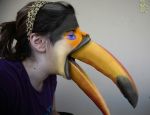  avian beak bird edit female hi_res human_to_anthro photo_manipulation photomorph pythos-cheetah species_transformation toucan transformation 