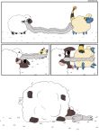  ambiguous_gender bovid caprine feral fur hi_res mammal mareep nintendo oral_vore pok&eacute;mon pok&eacute;mon_(species) prehensile_hair same_size_vore smushpretzel video_games vore what white_fur white_wool wool_(fur) wooloo 