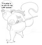  ashwolves5 big_breasts breasts female hi_res huge_breasts magic_user mammal obese overweight rodent running sciurid solo 