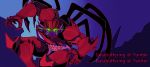  2019 5_fingers 6_legs alien anthro arthropod beast_wars crab crustacean databuffering digital_drawing_(artwork) digital_media_(artwork) green_eyes humanoid looking_at_viewer machine male marine multi_leg multi_limb predacon rampage_(character) red_body robot signature simple_background solo spikes text transformers 