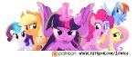  applejack_(mlp) equid equine fluttershy_(mlp) friendship_is_magic group hi_res horn horse light262 mammal my_little_pony pinkie_pie_(mlp) pterippus rainbow_dash_(mlp) rarity_(mlp) twilight_sparkle_(mlp) unicorn wings 