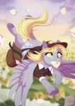 2019 clothed clothed_feral clothing cutie_mark d_vixie dennyvixen derpy_hooves_(mlp) digital_media_(artwork) english_text envelope equid equine feral friendship_is_magic hat headgear headwear hi_res hooves mammal mouth_hold my_little_pony outside pterippus solo text underhoof wings 
