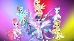  applejack_(mlp) crown cutie_mark equid equine fluttershy_(mlp) friendship_is_magic group hi_res horn horse jewelry loveslove mammal my_little_pony necklace pinkie_pie_(mlp) pterippus rainbow_dash_(mlp) rarity_(mlp) tiara twilight_sparkle_(mlp) unicorn wings 