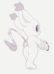  ambiguous_gender butt clothing digimon digimon_(species) ear_tuft full-length_portrait gatomon handwear kekitopu looking_at_viewer looking_back pawpads portrait raised_tail rear_view simple_background solo tail_ring tuft whiskers 