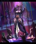  anthro breasts dragon female garter_straps hi_res horn llirika qrichy rubber solo_focus standing thick_thighs wide_hips wings 