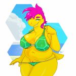  1:1 2019 5_fingers anthro beach bedroom_eyes belly big_breasts bikini blush breasts cannoncrasher cleavage clothed clothing cloud eyelashes eyeshadow female flashing green_eyes hair half-closed_eyes koopa looking_at_viewer makeup mario_bros navel nintendo outside overweight overweight_female partially_clothed purple_hair pussy scalie sea seaside seductive shelly sky smile solo standing swimwear teeth thick_thighs undressing video_games water yellow_skin 