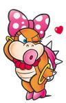  &lt;3 :o accessory big_lips blue_eyes bracelet clothing female footwear hair_accessory hair_bow hair_ribbon high_heels jewelry koopa koopaling lips mario_bros mostly_nude necklace nintendo official_art one_eye_closed pink_lips pose ribbons scalie shell shoes simple_background solo spiked_shell spikes unknown_artist video_games wendy_o._koopa white_background wink 