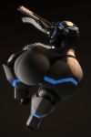  2:3 3d_(artwork) absurd_res action_pose anthro anthroanim balls big_balls bulge clothing digital_media_(artwork) gun hi_res holding_object holding_weapon huge_balls huge_thighs humanoid hyper hyper_balls hyper_bulge hyper_penis hyper_thighs machine male not_furry penis pose ranged_weapon robot s.o.r.u. simple_background solo thick_thighs underwear weapon wide_hips 