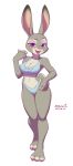  anthro big_breasts blue_clothing breasts clothed clothing disney female hi_res judy_hopps lagomorph leporid mammal open_mouth rabbit skeleito solo tongue zootopia 