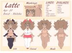  accessory anthro breasts butt canid canine canis clothed clothing collar domestic_dog eyewear female fur glasses hair hair_accessory hair_bow hair_ribbon hi_res latte_(vonnir) legwear mammal model_sheet nipples nude pussy ribbons shih_tzu smile solo standing toy_dog video_games vonnir 