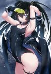  black_rock_shooter garter rogia swimsuits wet 