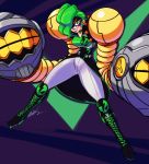  arms_(game) artist_name artist_signature awd! awdtwit boots doctor dr._coyle evil_smile eyebrows eyelashes female female_focus green_eyes green_hair hair hair_over_one_eye legs lips looking_at_viewer mechanical mechanical_arms necklace nintendo pants shoulder_spikes smile solo solo_focus teeth white_pants 
