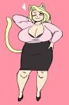  animal_humanoid bani big_breasts bonznsfw breasts cat_humanoid cleavage clothed clothing felid felid_humanoid feline feline_humanoid female hi_res huge_breasts humanoid mammal mammal_humanoid mature_female overweight pencil_skirt teacher 