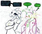 bea bea_santello cigarette crocodilian crossover dialogue dragon duo embarrassed friendship_is_magic frist44 hi_res my_little_pony night_in_the_woods reptile scalie smoking spike_(disambiguation) spike_(mlp) video_games 