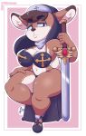 absurd_res anthro battle_nun big_breasts bra breasts cervid christianity clothing female hi_res mammal melee_weapon nun pkfirefawx religion sword thick_thighs underwear weapon 