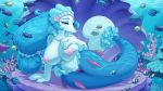  16:9 2019 ailaanne big_breasts blue_eyes blue_hair breasts detailed_background female hair long_hair mammal marine nintendo nipples nude pinniped pok&eacute;mon pok&eacute;mon_(species) primarina pussy smile solo video_games 