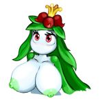  big_breasts blush breasts cactuscacti female humanoid lilligant low_res nintendo nipples not_furry pok&eacute;mon pok&eacute;mon_(species) simple_background solo video_games white_background 