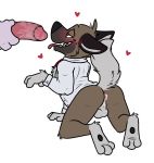  &lt;3 3_toes 4_fingers after_sex aggressive_retsuko anthro backsack balls black_pawpads blush bottomless brown_fur clothed clothing cum_from_ass duo ears_back erection eyebrows fingers fur glans haida half-closed_eyes hi_res humanoid_penis hyaenid male male/male mammal open_mouth open_smile pawpads penis pink_penis pivoted_ears raised_tail retracted_foreskin rotten_robbie sanrio smile solo_focus toes tongue tongue_out uncut 