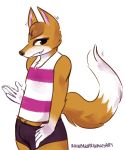  animal_crossing anthro blush canid canine canis chief_(animal_crossing) clothed clothing fur hi_res male mammal nintendo rainbowsprinklesart simple_background smile solo video_games white_background wolf 