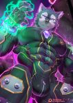  abs absurd_res android bodysuit booboo34 breke bulge canid canine canis claws clothing front_view hi_res looking_at_viewer machine male mammal muscular muscular_male pecs robot skinsuit tight_clothing tokyo_afterschool_summoners video_games wolf zipper 