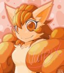  akabane_jin female fur nintendo orange_fur pok&eacute;mon pok&eacute;mon_(species) red_eyes smile solo video_games vulpix 