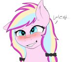  &lt;3 &lt;3_eyes ahegao blush bodily_fluids clothed clothing equid equine fan_character female hi_res horse kumas_corner looking_pleasured mammal meme my_little_pony partially_clothed pony sweat 