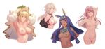  animal_ears bigrbear blonde_hair breasts bunny_ears dark_skin fate/grand_order fate_(series) green_eyes headband headdress jeanne_d&#039;arc_(fate) jeanne_d&#039;arc_alter long_hair medb_(fate/grand_order) navel nero_claudius_(bride) nero_claudius_(fate) nipples nitocris_(fate/grand_order) nude pink_hair purple_eyes purple_hair pussy short_hair uncensored white yellow_eyes 