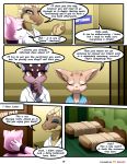  2019 colored comic darkmirage dialogue doctor english_text female hi_res quetzalli_(character) redoxx text 