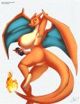  2019 aimee-lesley-sim anthro big_breasts breasts charizard dragon female fire hi_res macro mammal nintendo nude pok&eacute;mon pok&eacute;mon_(species) pussy scalie smile solo video_games wings 