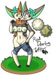  2019 2_heads anthro areola bethesda bethesda_softworks bottomwear breasts cervid clitoris clothing conjoined conjoined_twins deerling fallout grass green_areola green_nipples green_pussy hooves inkwell-pony mammal multi_arm multi_breast multi_clitoris multi_head multi_limb multi_tail nintendo nipples open_mouth pants pok&eacute;mon pok&eacute;mon_(species) pok&eacute;morph pussy shirt sibling tongue tongue_out topwear twins video_games 
