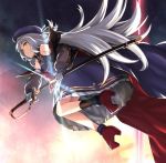  1girl azur_lane bangs bare_shoulders beret blunt_bangs breasts eyebrows_visible_through_hair gloves hat holding holding_sword holding_weapon lefthand long_hair long_sleeves looking_at_viewer off_shoulder sheath silver_hair small_breasts solo sword unsheathing very_long_hair weapon white_gloves yellow_eyes z46_(azur_lane) 