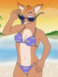  better_version_at_source bikini bojack_horseman breasts cervid charlotte_moore clothing female looking_at_viewer low_res mammal solo swimwear 