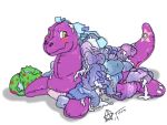  blush bodily_fluids cum cum_in_diaper cummy diaper dinosaur genital_fluids inflatable pool_toy pull_ups purple_body reptile scalie sticky teca training_pants used_diaper zoran 