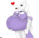  anthro belly big_belly big_breasts boss_monster bovid breasts caprine female hi_res hyper hyper_belly mammal pregnant pussy solo toriel undertale undyingwolf video_games 