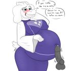  anthro belly big_belly big_breasts blush boss_monster bovid breasts caprine clothed clothing disembodied_penis duo female hi_res hyper hyper_belly male male/female mammal nipple_outline penis pregnant solo_focus toriel undertale undyingwolf video_games 