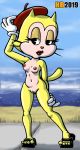  beach breasts domestic_cat felid feline felis female hentai_boy hi_res lipstick makeup mammal nude pussy seaside sheba_beboporeba twisted_tales_of_felix_the_cat 