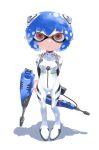  :&lt; ayanami_rei ayanami_rei_(cosplay) blue_hair bodysuit commentary_request cosplay crossover domino_mask full_body hair_ornament inkling looking_at_viewer mask neon_genesis_evangelion object_behind_back plugsuit red_eyes shadow short_hair solo splatoon_(series) tentacle_hair tsuki-shigure white_background 