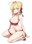  bikini fate/grand_order garter heels ichi-jirushi saber_extra swimsuits 