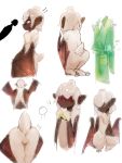  anthro banana bent_over blush butt chest_tuft chiropteran clothing crouching diddms1999 eating featureless_crotch female food fruit fur hair hi_res japanese_clothing kimono kneeling mammal multiple_poses nude personal_grooming plant pose red_eyes sex_toy standing tongue tuft vibrator white_fur white_hair wings 