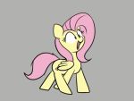  2019 2d_animation 4:3 animated cutie_mark equid equine female feral fluttershy_(mlp) friendship_is_magic grey_background hair mammal my_little_pony pterippus simple_background solo taurson text wings 
