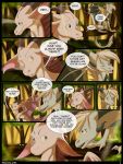  2013 blue_eyes comic day dragon english_text feral forest grass hi_res membrane_(anatomy) membranous_wings open_mouth outside scalie skaydie standing teeth text tree western_dragon wings 